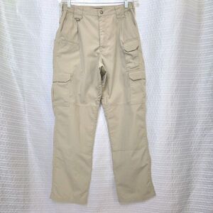 5.11 Tactical Pants Taclite Pro Ripstop Cargo 74273 Khaki Mens Measured 31.5x31